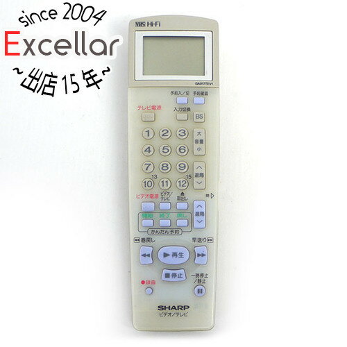 【いつでも2倍!5.0のつく日、18日は3倍!】【中古】SHARP製 ビデオリモコン GA017TEV1 訳あり 【いつでも2倍!5.0のつく日、18日は3倍!】【中古】SHARP製 ビデオリモコン GA017TEV1 訳あり