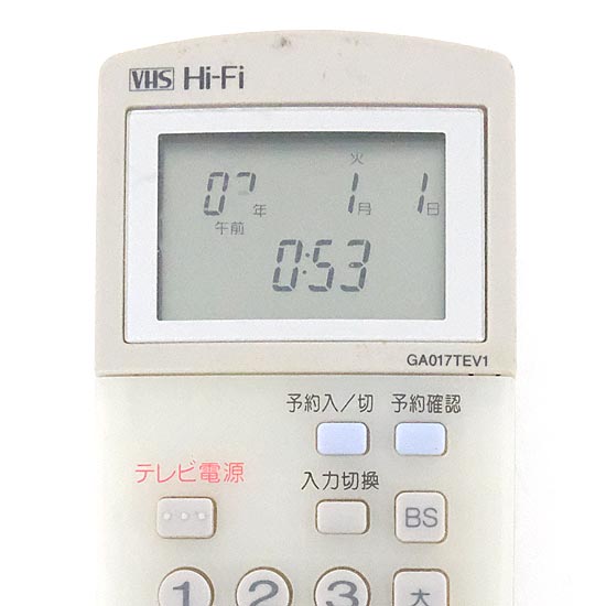 【いつでも2倍！5.0のつく日、18日は3倍！】【中古】SHARP製 ビデオリモコン GA017TEV1 訳あり