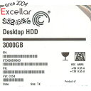 【中古】SEAGATE製HDD ST3000DM003 3TB SATA600 5900 6000〜7000時間以内