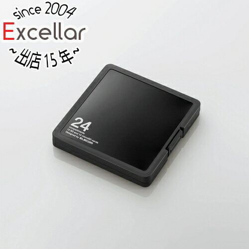 【いつでも2倍！5．0のつく日は3倍！1日も18日も3倍！】ELECOM SD/microSDカードケース(プラスチックタイプ) CMC-SDCPP24BK ブラック