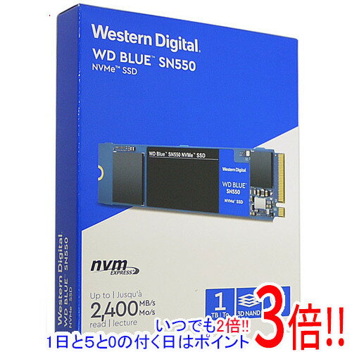 Western Digital製 SSD WD Blue SN550 NVMe WDS100T2B0C