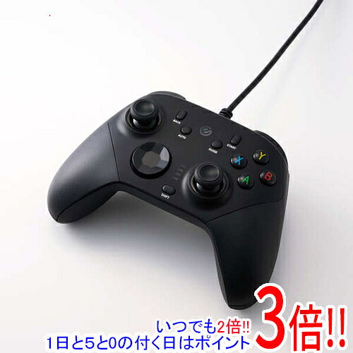 【いつでも2倍！1日と5.0のつく日、18日は3倍！】ELECOM GAMING ホールエフェクト/背面ボタン搭載有線アドバンスドゲームパッド JC-GP60XVBK ブラック