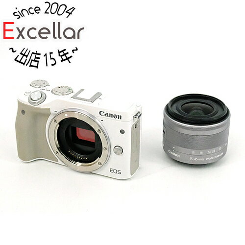 【いつでも2倍!5.0のつく日、18日は3倍!】【中古】Canon製 EOS M3 EF-M15-45 IS STM レンズキット ホワイト 【いつでも2倍!5.0のつく日、18日は3倍!】【中古】Canon製 EOS M3 EF-M15-45 IS STM レンズキット ホワイト