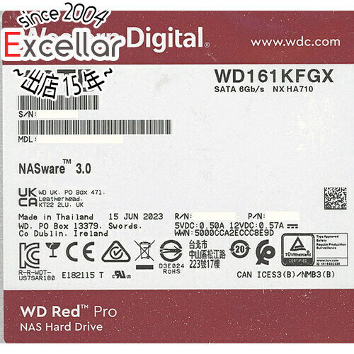 Western Digital製HDD WD161KFGX 16TB SATA600 7200