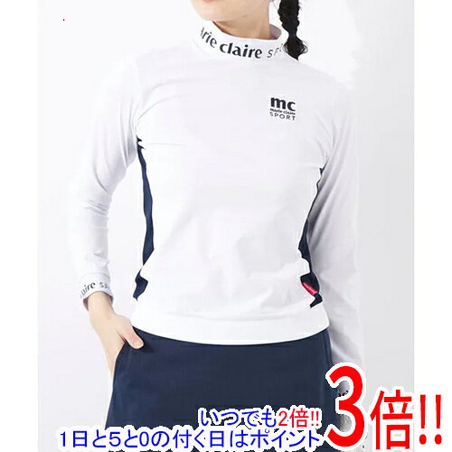 乐天商城 - 【いつでも2倍！1日と5.0のつく日、18日は3倍！】marie claire(マリ・クレール) S サイズ ゴルフシャツ レディース モックネック長袖シャツ 732503 WT ホワイト