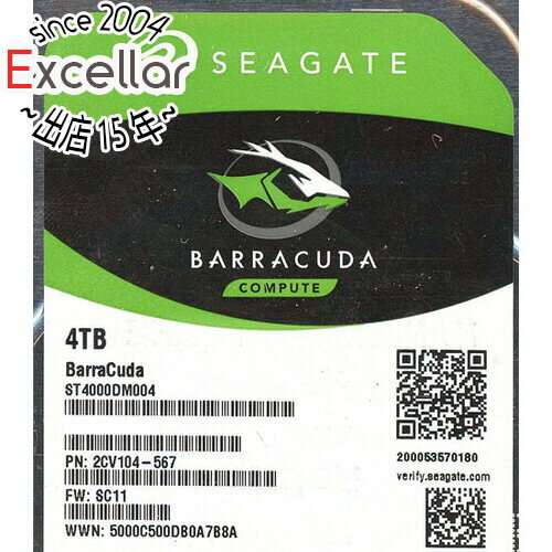 【いつでも2倍！5.0のつく日、18日は3倍！】【中古】SEAGATE製HDD ST4000DM004 4TB SATA600 4000〜5000時間以内