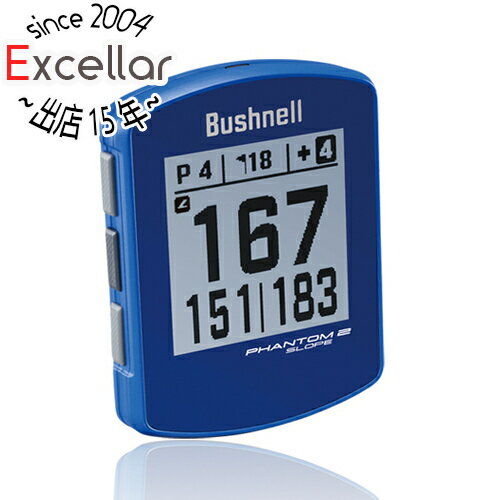 ゴルフ用GPS 【いつでも2倍！5．0のつく日は3倍！1日も18日も3倍！】公認ストア Bushnell ゴルフ用GPSナビ PHANTOM2 SLOPE(ファントム2 スロープ) ブルー