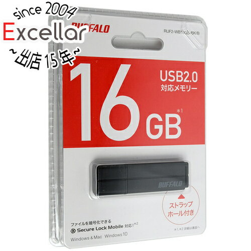 BUFFALO製 USBメモリー RUF2-WB16GB-BK/B 16GB ブラック