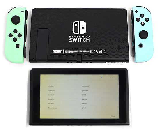エクセラー3号館 楽天市場店の【中古】任天堂 Nintendo Switch あつまれ どうぶつの森セット HAD-S-KEAGC 液晶画面いたみ 元箱あり｜アングル2