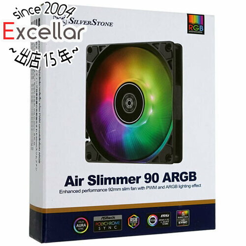 【いつでも2倍！5．0のつく日は3倍！1日も18日も3倍！】SILVERSTONE製 PCケースファン Air Slimmer 90 ARGB SST-AS90B-ARGB ブラック/半透明