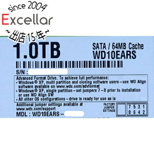 【いつでも2倍!5.0のつく日、18日は3倍!】Western Digital製HDD WD10EARS 1TB SATA300