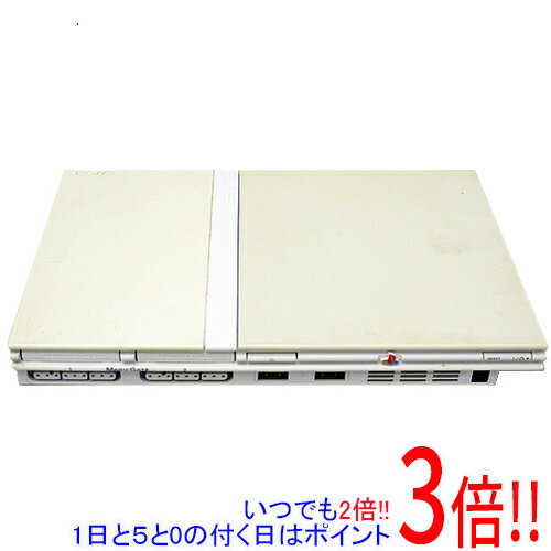 商品名【中古】SONY プレイステーション2 ホワイト SCPH-77000CW 本体のみ 本体いたみ商品状態 動作確認済の中古品です。※本体が日焼けしております。※中古品ですので、傷、汚れがございます。ご理解の上、ご検討お願いします。商品説明 ・プレイステーション、プレイステーション2のゲームを楽しめる ・DVDを再生可能(DVD-R/-RW/+R/+RWメディアにも対応) ・音楽CDも再生できる ・薄型本体で場所をとらない 商品名 プレイステーション2 型番 SCPH-77000CW 仕様 入出力 コントローラ端子 ×2 メモリーカード差込口 ×2 USB端子 ×2 NETWORK(ネットワーク)接続端子 ×1 (100BASE-TX/10BASE-T) DC IN 8.5V端子 ×1 AV MULTI OUT(AVマルチ出力)端子 ×1 DIGITAL OUT(オプティカル) (光デジタル)接続端子×1 外形寸法 約230×28×152mm(幅×高さ×奥行き) 質量 約900g 付属品 ※なし。本体のみとなります。 ご確認後、ご検討お願い致します。 その他 ※商品の画像はイメージです。その他たくさんの魅力ある商品を出品しております。ぜひ、見て行ってください。※返品についてはこちらをご覧ください。　