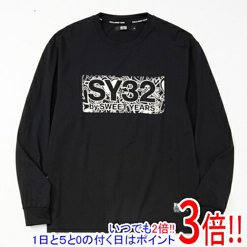 Rakuten - 【いつでも2倍！1日と5.0のつく日、18日は3倍！】SY32 by SWEET YEARS XLサイズ HEART PATTERN BOX LOGO L/S TEE 11501 ブラック