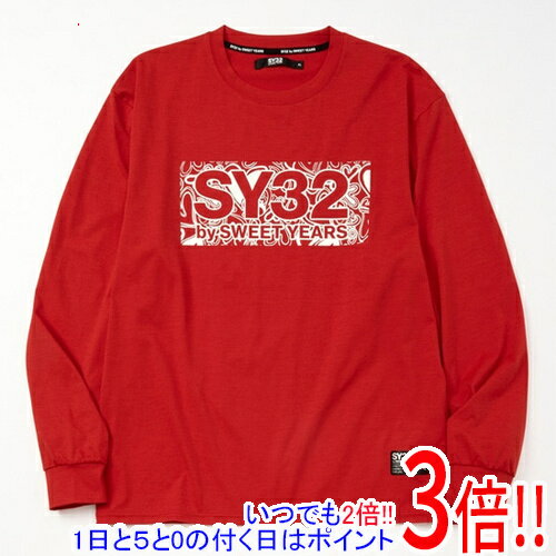 Rakuten - 【いつでも2倍！1日と5.0のつく日、18日は3倍！】SY32 by SWEET YEARS Mサイズ HEART PATTERN BOX LOGO L/S TEE 11501 レッド