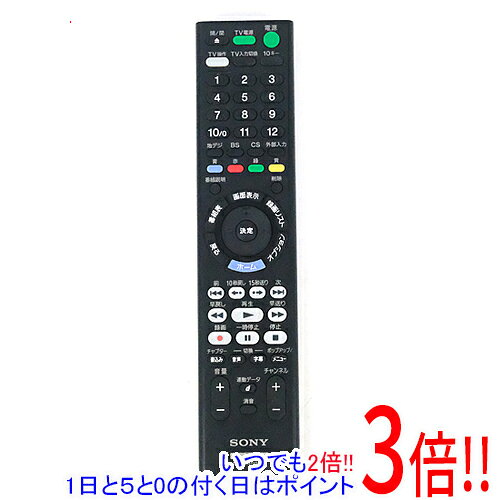 【中古】SONY ブルーレイディスクレコーダー用リモコン RMT-VR110J