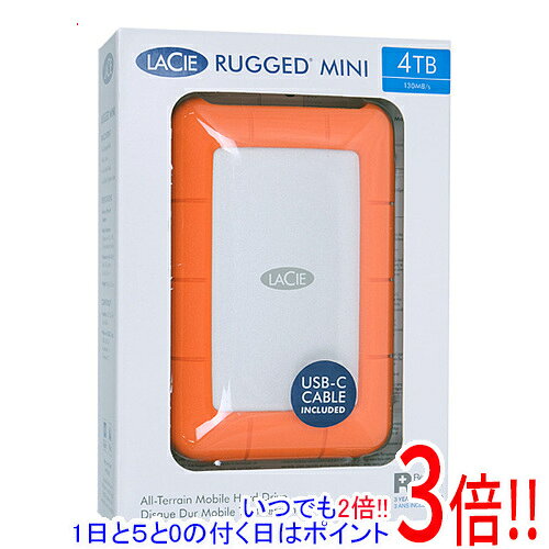【いつでも2倍！1日と5.0のつく日、18日は3倍！】LaCie ポータブルHDD Rugged Mini LAC9000633 4TB