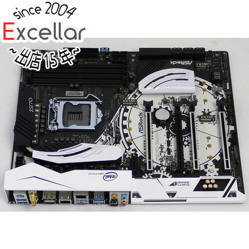 商品名【中古】ASRock製 ATXマザーボード Z270 Taichi LGA1151商品状態 動作確認済の中古品です。 ※中古品ですので、傷、汚れ等ある場合がございます。ご理解の上、ご検討お願いします。 商品名 ATXマザーボード 型番 Z270 Taichi 仕様 [基本スペック] フォームファクタ ATX CPUソケット LGA1151 チップセット INTEL/Z270 詳細メモリタイプ DIMM DDR4 メモリスロット数 4 最大メモリー容量 64GB 幅x奥行き 305x244 mm [インターフェース] Serial ATA SATA6.0G SATA 10 本 SATA Express 2 本 PCI-Express 1X 1 本 PCI-Express 16X 4 本 VGAスロット PCI-Express [オンボード機能] オンボードRAID ○ オンボードLAN 10/100/1000 [ネットワーク] 無線LAN IEEE802.11a/b/g/n/ac Bluetooth ○ [その他機能] SLI ○ CrossFire ○ USB3.0 ○ USB3.1 USB3.1 Type-A/USB3.1 Type-C USB Type-C ○ HDMIポート数 1 DisplayPort数 1 M.2ソケット数 3 VRMフェーズ数 12 メーカー ASRock製 付属品 ※付属品なし。本体のみとなります。ご確認後、ご検討お願い致します。 その他 ※商品の画像はイメージです。その他たくさんの魅力ある商品を出品しております。ぜひ、見て行ってください。※返品についてはこちらをご覧ください。　