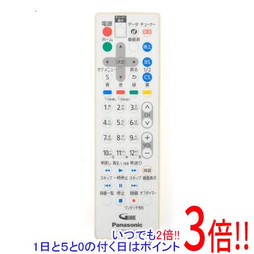 Electric Fan - 【いつでも2倍！1日と5.0のつく日、18日は3倍！】【中古】Panasonic ポータブルテレビ用リモコン N2QAYA000132