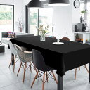 【送料無料】黒布テーブルクロス（はっ水加工）NF2011ブラック【約130cm巾×約200cm長】