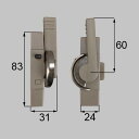 ■送料込み リクシル 新日軽 窓(サッシ) 引違い錠 錠 クレセント 左側用 8AKEY71R 部品色:グレー