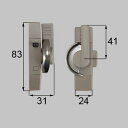 ■送料込み リクシル 新日軽 窓(サッシ) 引違い錠 錠 クレセント 左側用 8AKEY73R 部品色:グレー