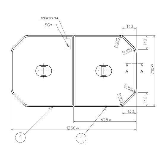 ̵ ϤΤդ TOTO Ϥդ ļȤ߹碌 Ȥߤդ 1250710mm PCF1320N#N11 (...