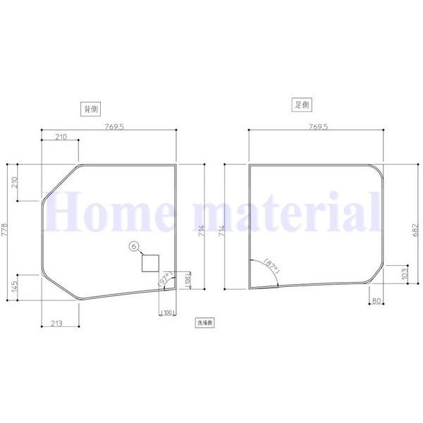 送料無料 お風呂のふた TOTO 風呂ふた2枚割りフタ HA165STPラクかる2枚 AFKKS81098LSAA21W/AFKKS81098RSAA21W