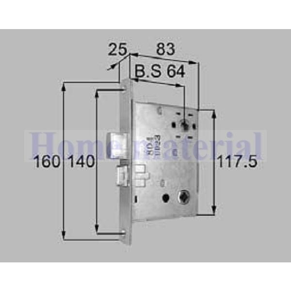 LIXIL リクシル トステム ドア 箱錠 195 メイン 商品コード AZWZ753 1Set