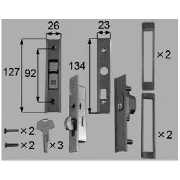 LIXIL トステム 内外錠( 取替) 商品コード : CL-770C （L2Y17） ブロンズ色 部品名 : 内外錠( 取替) 商品コード :L2Y17 色 : ブロンズ 内容物 ： (1 セット)、フロント( 室内側)1 個、錠本体1 個、スペーサー2mm 用:2 個、 皿小4 × 20( カラー):2 本、フロント付シリンダー1 個、キー3 本、 ストライク1 個、スペーサー3mm 用:2 個、皿小4 × 20:2 本 ●現物表示:NO.394・CL-770C・上・L2Y17 ●
