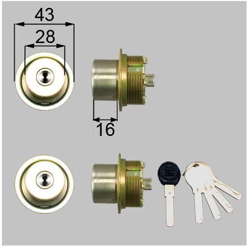 送料無料 LIXIL リクシル トステム 玄関ドア 錠 ドア錠セット（ユーシン Wシリンダー）内筒のみ 商品コ..