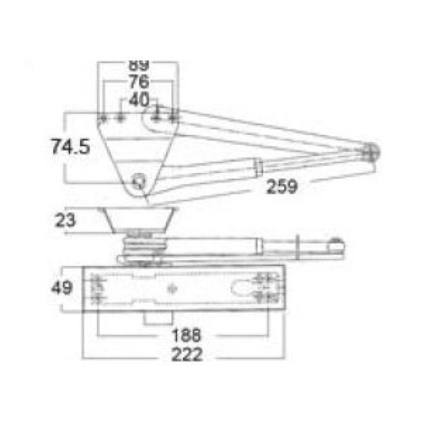 送料無料 LIXIL リクシル トステム ドアクローザ （右用） DGZZ1021R オータムブラウン用 ポルトNX用
