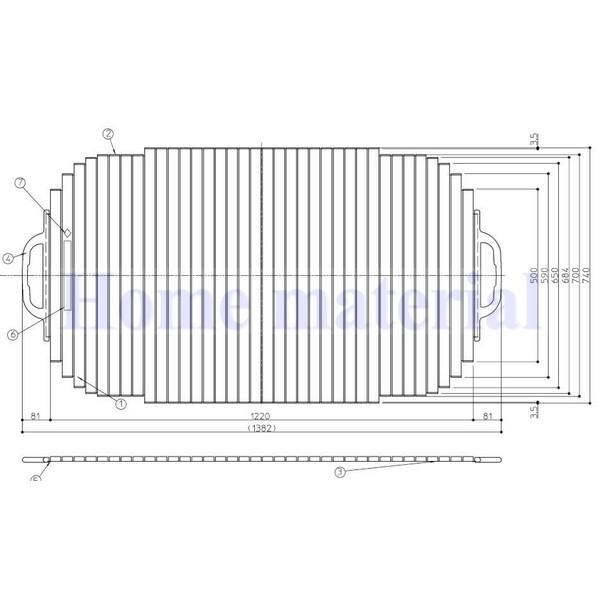 送料無料 お風呂のふた TOTO 風呂ふた 軽量シャッター式 巻きふた EKK749W4 EKK749W5（後継品番 AFEKK749W5 )740×1220 （1382）
