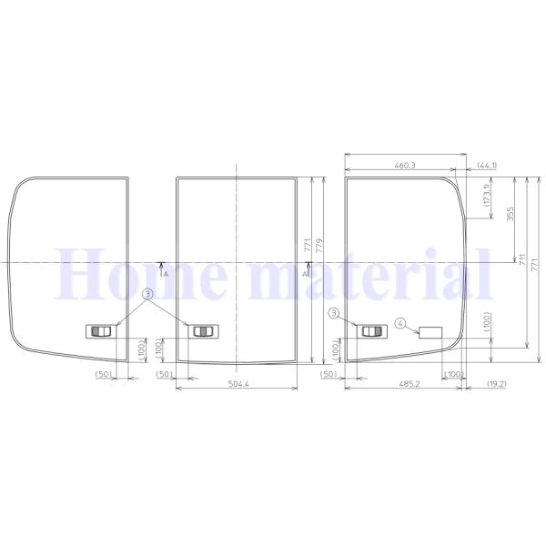 お風呂のふた TOTO 風呂ふた フラット浴槽用 3枚割り蓋 EKK81082W5