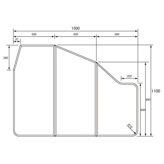 送料無料 お風呂のふた パナソニック （松下電工 ナショナル） 組みふた 風呂ふた GKRX76KF7U2 (品番変更 GKRX76KN7U2TC) 1100×1500mm