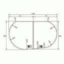 送料無料 お風呂のふた パナソニック (松下電工 ナショナル) 組みふた 風呂ふた RLSX74KF8T2R (後継品番 GKU74KF8T2RS ) 820×...