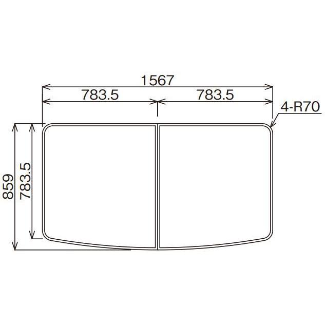 お風呂のふた パナソニック （松下電工 ナショナル） 断熱組みふた 風呂ふた RDH8KY1DR12Z（ RSJ79HN1Y GVR1176UD RSJ79HN1Y )1567×859mm
