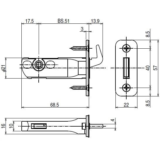 送料込み YKK 室内建具 室内引戸部品 錠ケース 受け 引戸錠ケース HH4K14443 部品コード YSHHW-HH4K14443 材質 ZDC他 カラー YS：シルバー 梱包内容 本体 適用商品 スタンダード・モダン・トラッド