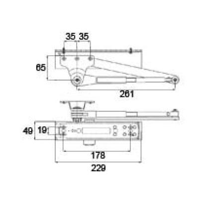 送料無料 LIXIL リクシル トステム ドアクローザー （左右兼用） ホワイト L1X12 クリエラガラスドア ..