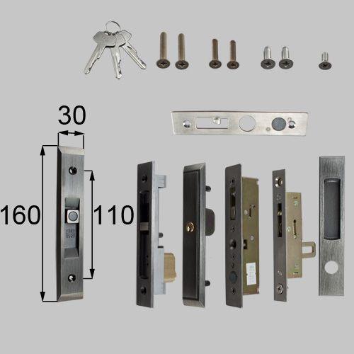 送料無料 LIXIL 新日軽 内外錠 サイド錠セット NETDS00011 エレスター H8DL139ST