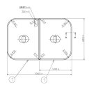 お風呂のふた TOTO 風呂ふた 軽量把手付き組み合わせ式 組みふた 外寸:1060×680mm PCF1130N#N11 PCF1131R#NW1 (後継品 PCF1130R#NW1)