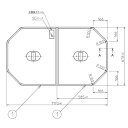 お風呂のふた TOTO 風呂ふた 軽量軽量把手付き組み合わせ式 組みふた 外寸:1170×680mm PCF1220N #N11 (代替品 PCF1220R#NW1 ) トト