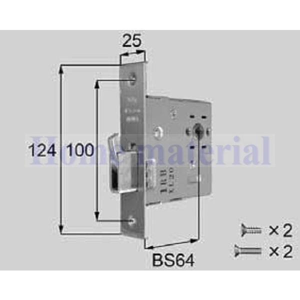 LIXIL リクシル トステム ドア 鎌錠（メイン） QDK668A (品番変更 QDK668B ) CZ 玄関ドア ディクシード プレナスχ20・23 DD( デザイナーズ・ドア) ジエスタ フォラード フォラードCAZAS リミテッド リシェント( アルミ) リシェント( 断熱) リシェントII( 断熱)