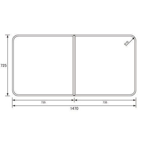 お風呂のふた パナソニック （松下電工 ナショナル） 組みふた 風呂ふた RL91057SC RL91057S (代替品 RL91057STC ) 725×1470mm