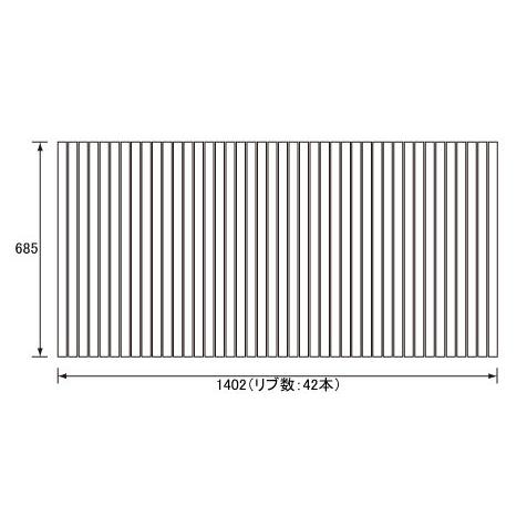樂天商城 - 送料無料 お風呂のふた パナソニック （松下電工 ナショナル） 風呂ふた 巻きふた RL91105C (RL91105の代替品) 685×1402mm （リブ数 : 42本）