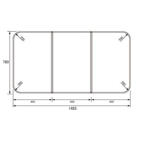 送料無料 お風呂のふた パナソニック （松下電工 ナショナル） 組みふた 風呂ふた GKU74KF8SK （後継品番 GKU74KF8SKS ) 780×1485mm