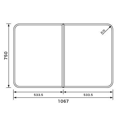 お風呂のふた パナソニック （松下電工 ナショナル） 組みふた 風呂ふた RSV73KN1K 750×1067mm