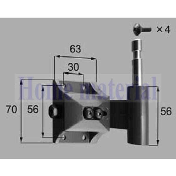 送料込み LIXIL 新日軽 エクステリア 補修部品 門扉 持ち送り 75 角門柱用ヒンジ( 下) 持ち送り( 調整金具) S8H191A セピアブラック (左右兼用タイプ）