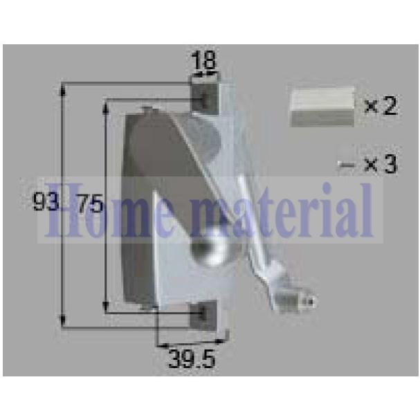 送料込み リクシル LIXIL 新日軽 窓（サッシ） ルーバーI型 ハンドルセット L SVX415LS01 シルバー (KH143AL の代替品）