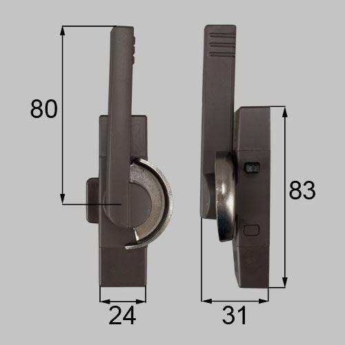 送料込み リクシル LIXIL 新日軽 窓（サッシ） 引違い錠 錠 クレセント TAKEY72L ブラウン