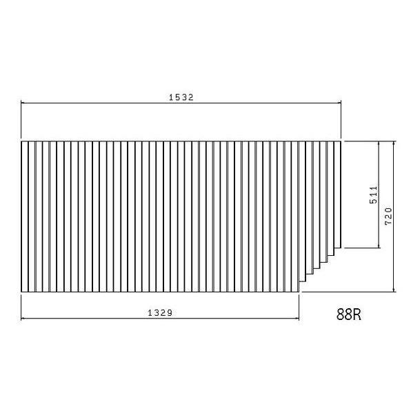 送料無料 お風呂のふた トクラス (旧ヤマハ） 88R ストーリー用（ 品番 ）GFFMGDW1A1 巻きフタ Rタイプ 風呂ふた 巻きふた （ 寸法 ）W1532mm×D720mm